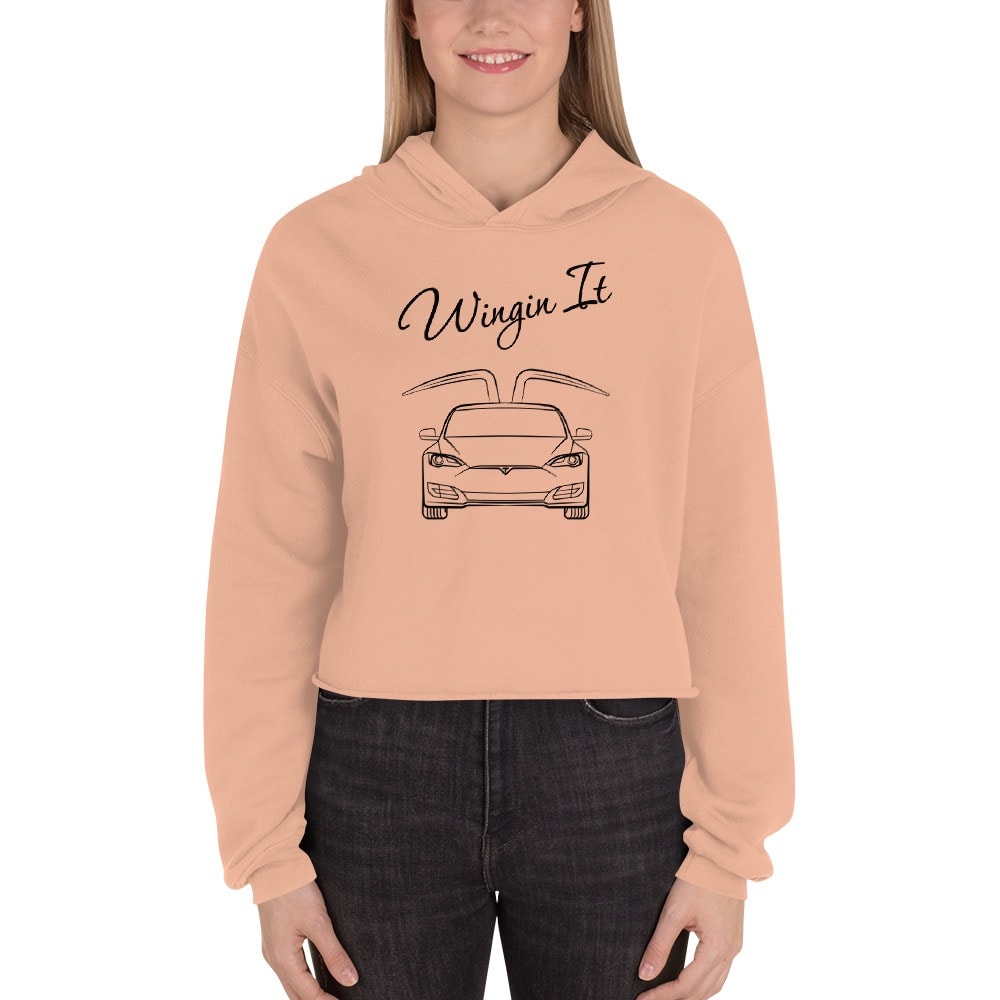 Wingin It Crop Hoodie